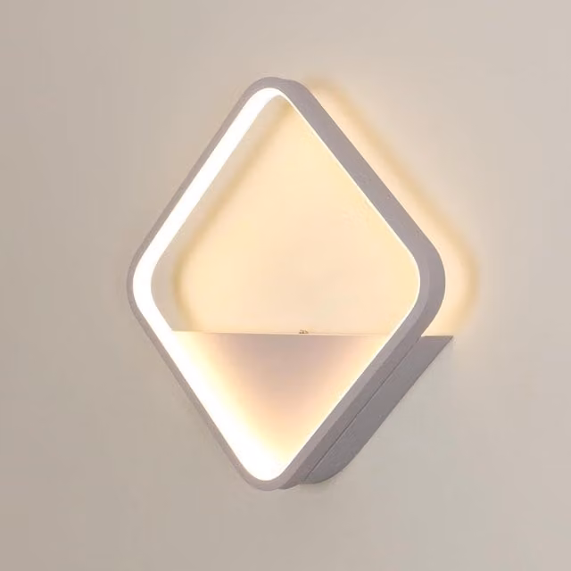COMELY Modern Square LED Indoor Wall Light, 20W, Warm White, White – 1