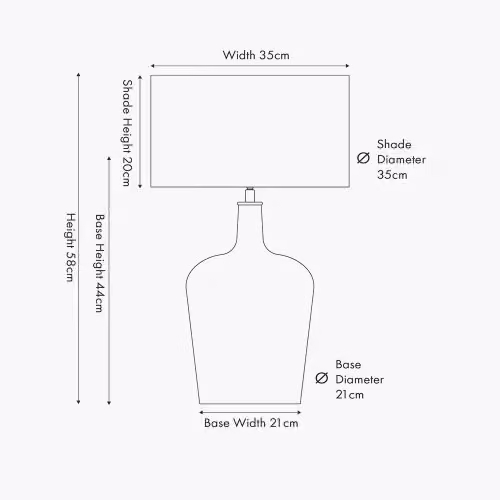 Ruma Modern Frosted White Glass Table Lamp – 2