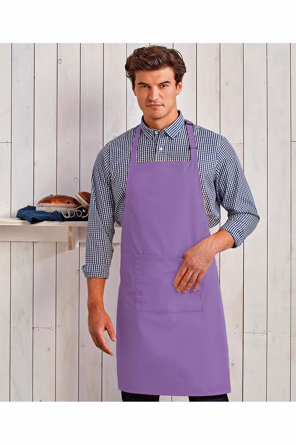 Premier Women's Bip Apron with Pocket in Purple – 2
