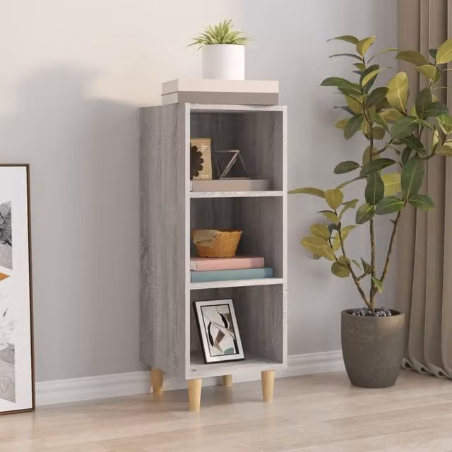 Berkfield Home Grey Sonoma Sideboard in Engineered Wood, W/D/H: 34.5 x 32.5 x 90 cm – 1