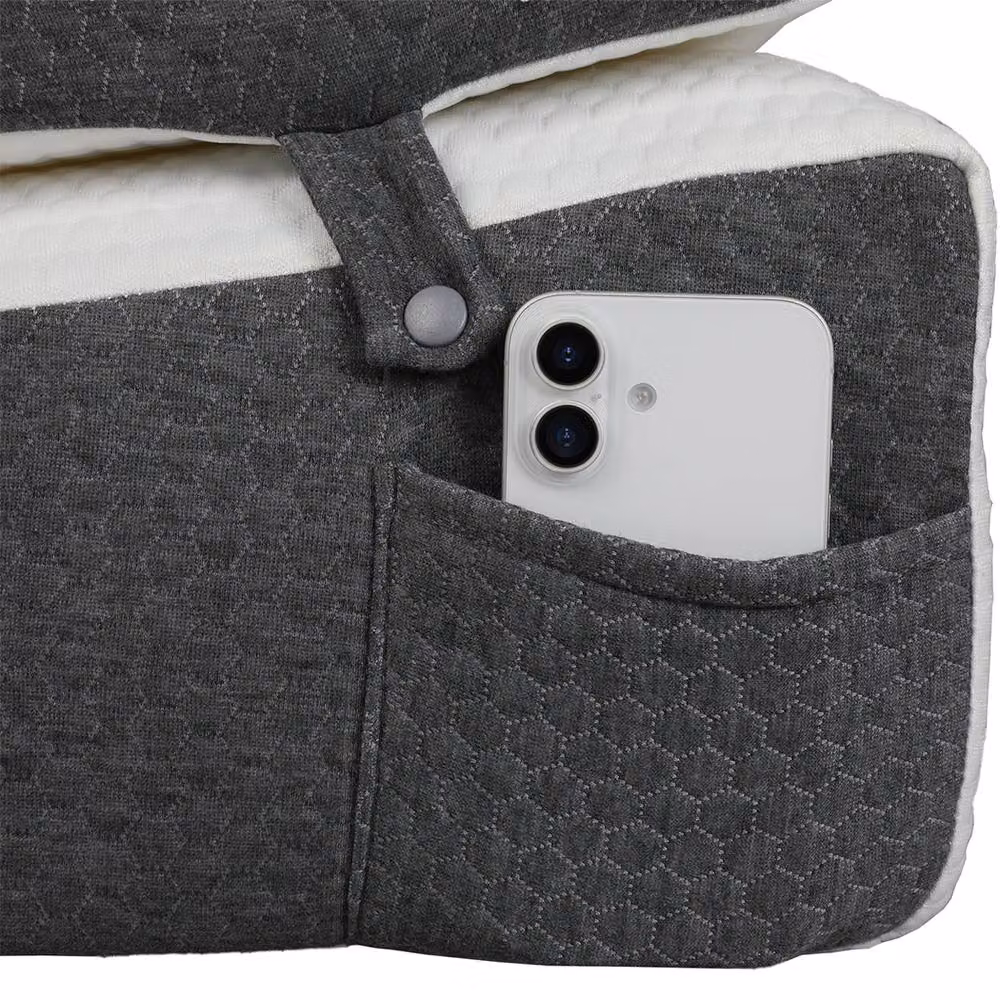 Lavio Memory Foam Wedge Pillow Set for Adults in White, 2-Piece Adjustable Cushion for Back, Neck and Shoulder Support – 8
