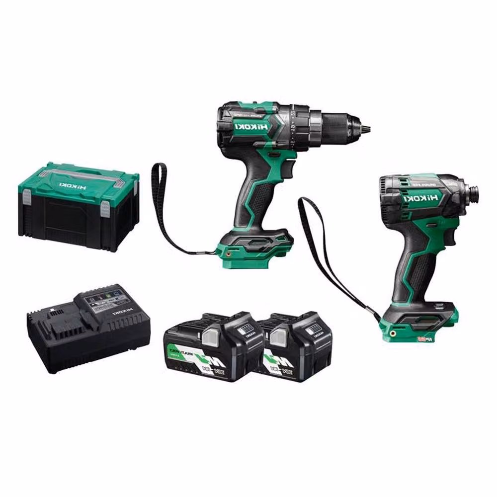 HiKOKI KC18DCJAZ Multi Volt 18V Li-Ion Rechargeable Battery Twin Pack, Green – 2