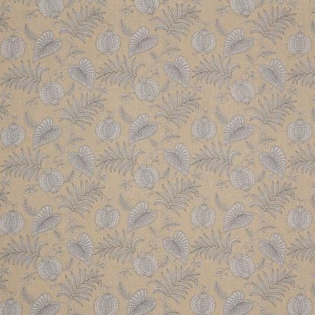 iLiv Senja Floral Cotton Fabric in Maize Yellow and Beige