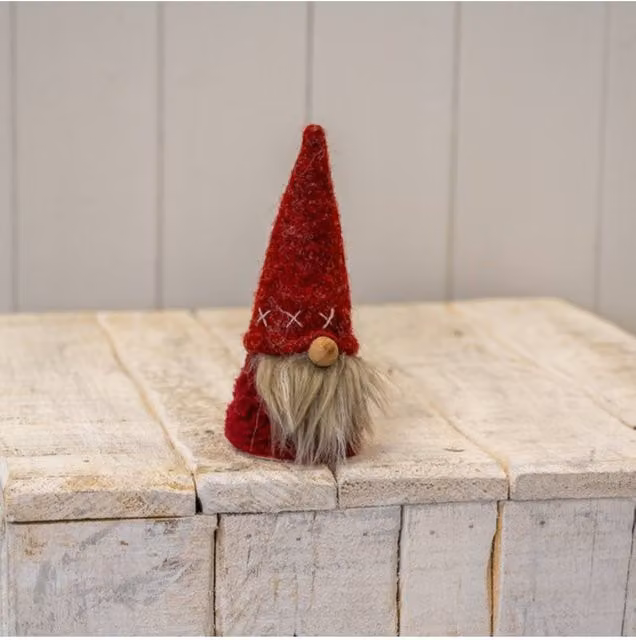 KDMD Red Fabric Christmas Gonk Tabletop Decoration