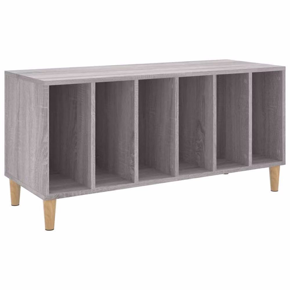 Berkfield Home Record Cabinet in Grey Sonoma, W/D/H: 100 x 38 x 48 cm – 2