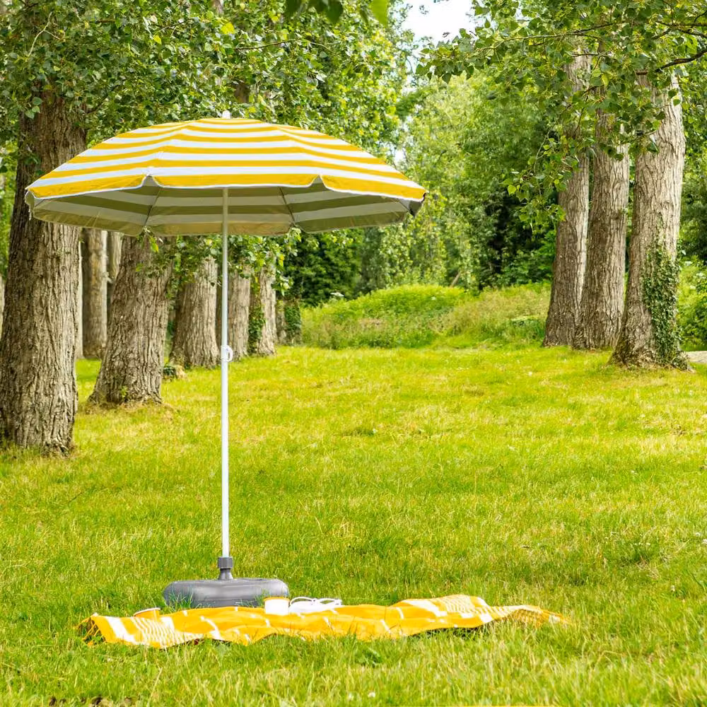 Harbour Housewares Metal Beach Parasol in Yellow – 2