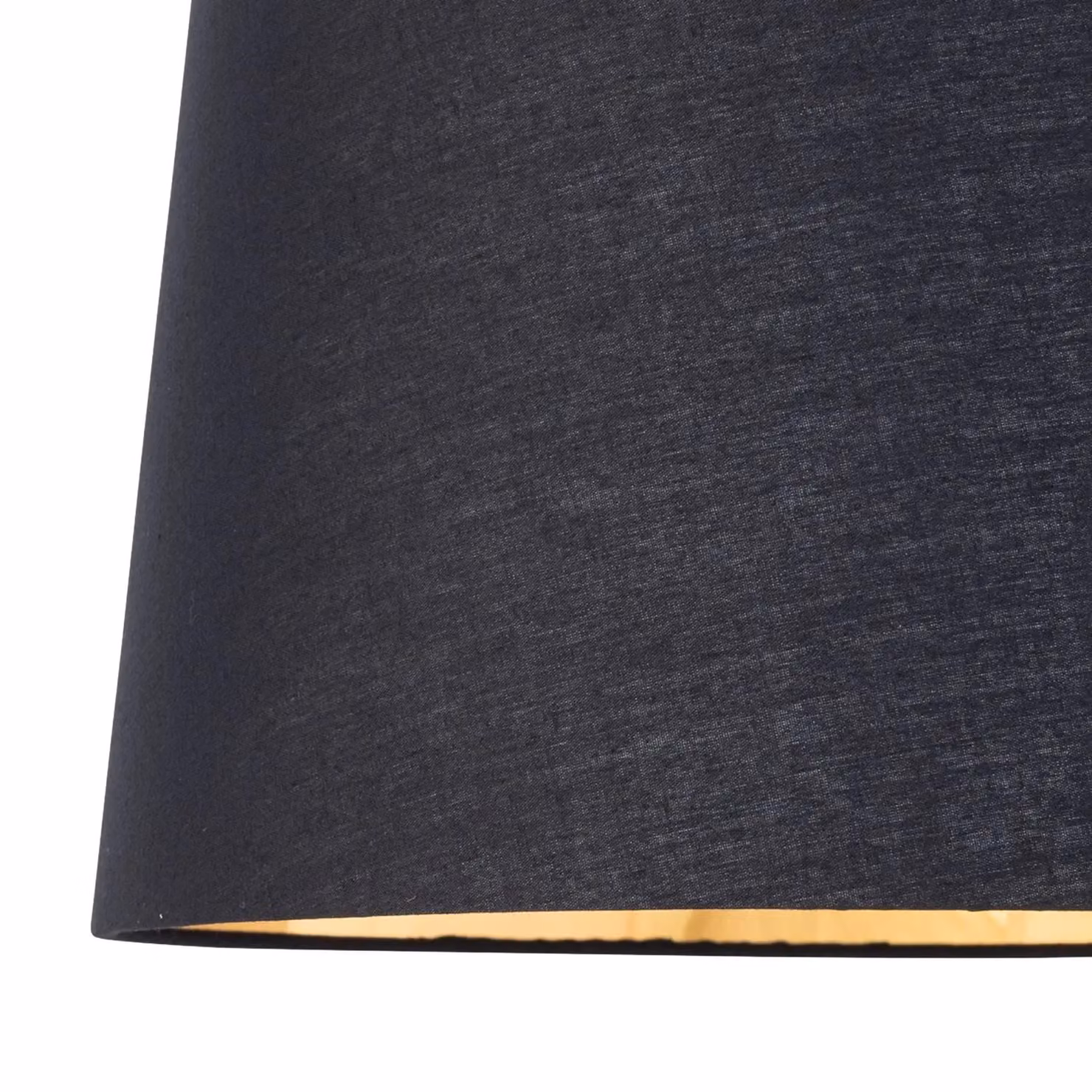 First Choice Lighting Set of 2 Chrome Tripod Lamps with Black and Gold Fabric Shades – 3