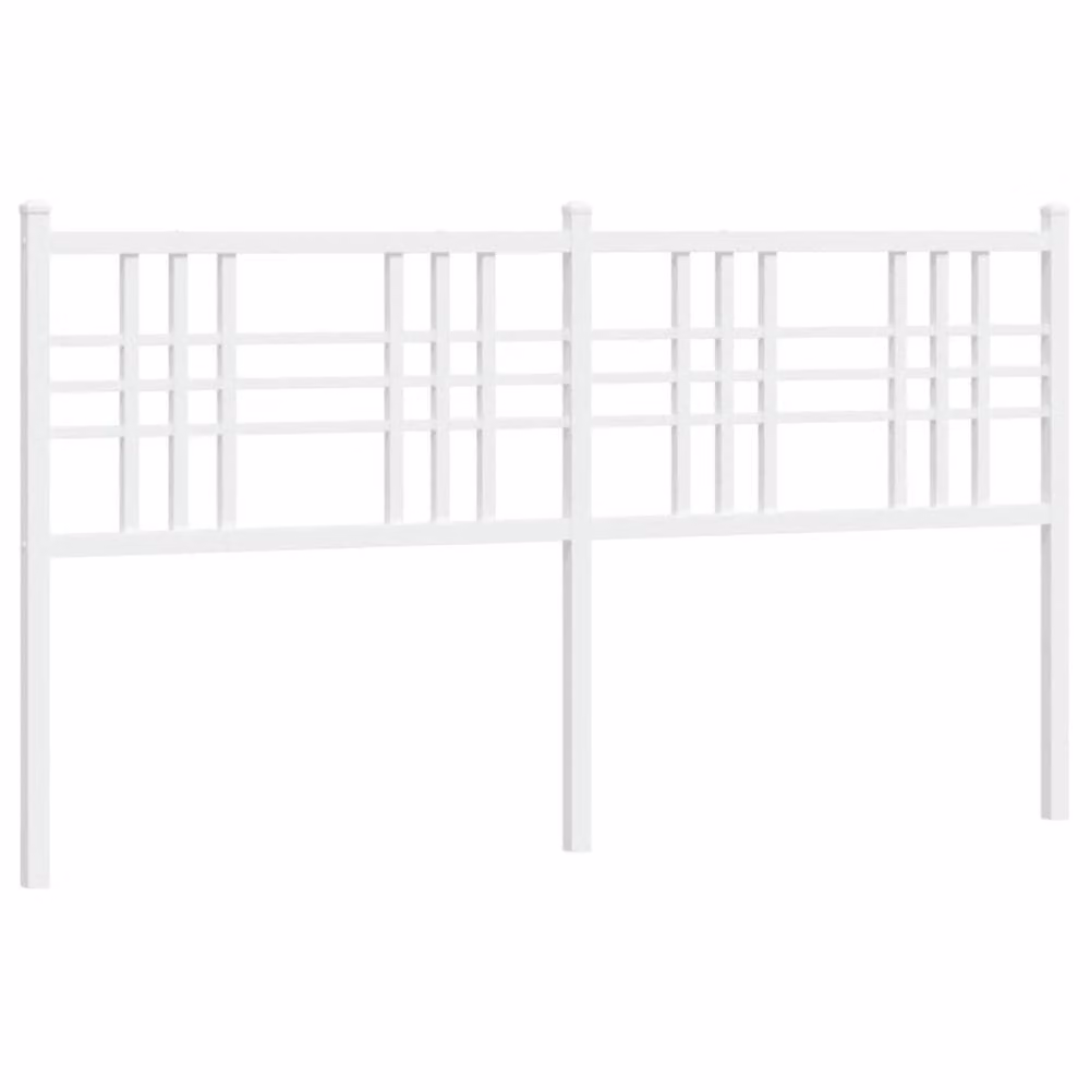 Berkfield Home Metal Headboard in White – 2