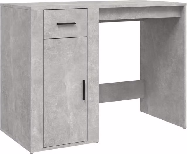 Berkfield Home Modern Computer Desk in Grey, W/D/H: 100 x 49 x 75 cm – 1