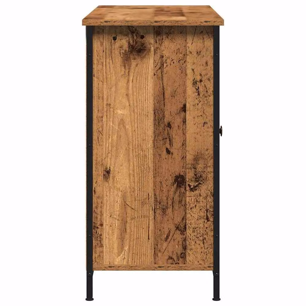Berkfield Home Rustic Old Wood Sideboard in Brown, W/D/H: 100 x 35 x 70 cm – 5