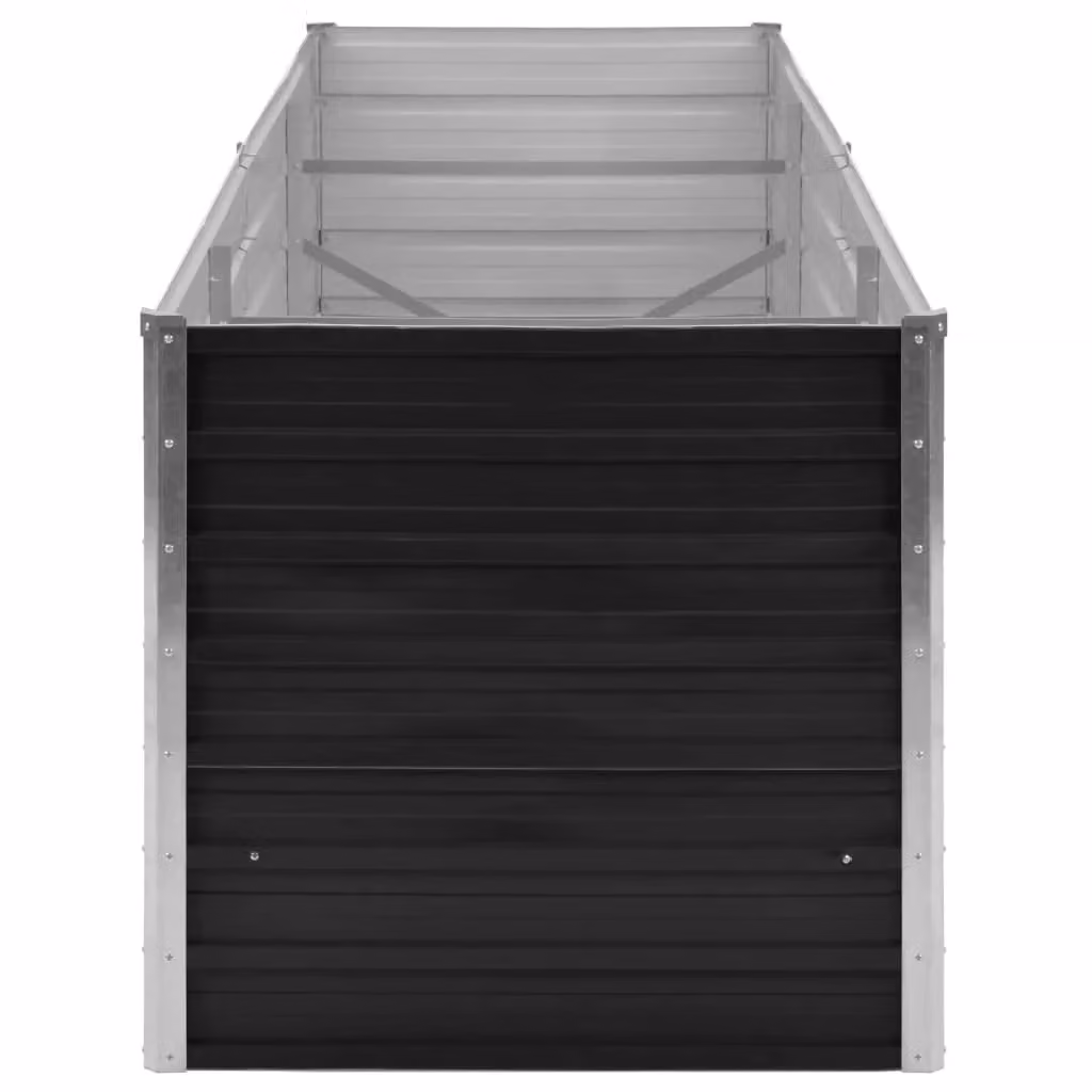 Berkfield Home Garden Anthracite Galvanised Steel Raised Bed, W/D/H: 240 x 80 x 77 cm – 3