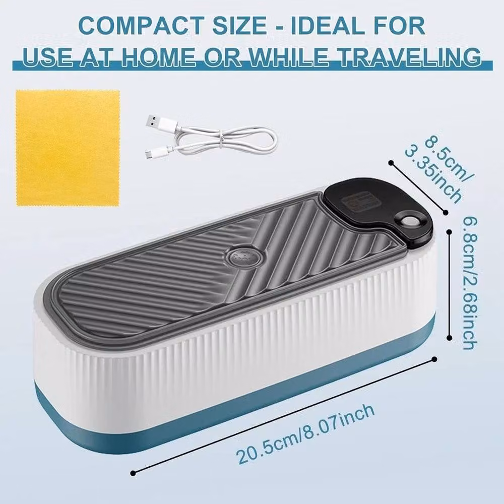 NESTLUNE Digital Ultrasonic Cleaner in White, W: 100 cm, D: 15 cm, H: 15 cm – 2