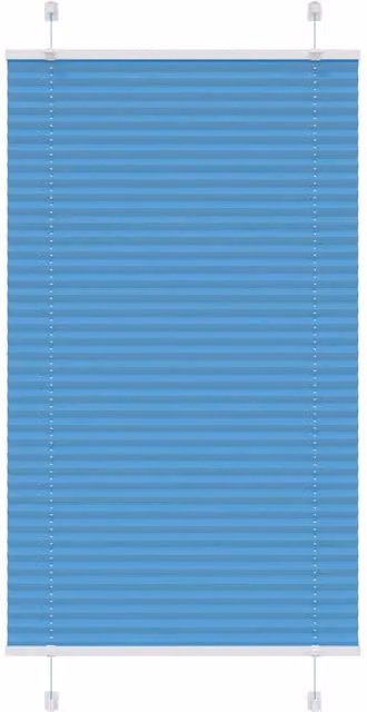 Berkfield Home Single Pleat Blue Polyester Semi-Transparent Blind, W: 69.4 cm, H: 100 cm – 1