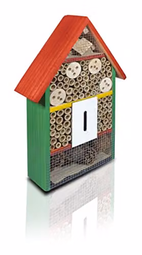 St Helens Home & Garden Wooden Bug and Bee Hotel in Multicolour, W/D/H: 40.0 x 26.0 x 9.5 cm – 2
