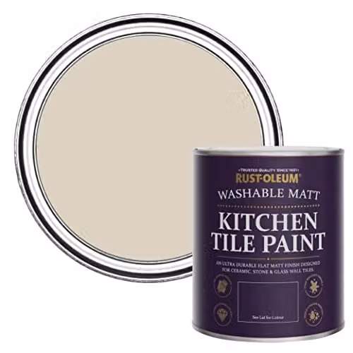 Rust-Oleum Water-Based Kitchen Tile Paint in Matt Finish, Brown/Beige, 0.75 l – 1