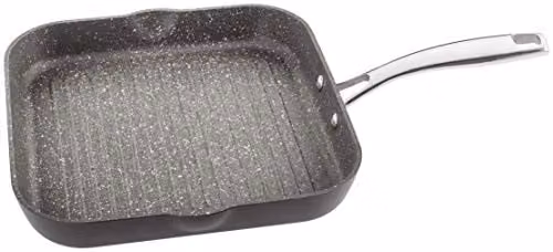 Stellar Rocktanium Grey Non-Stick Grill Pan, 26 cm, Oven and Dishwasher Safe, Induction Ready