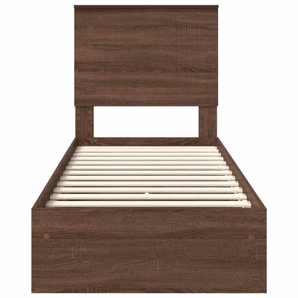 Berkfield Home Modern Storage Bed with Drawers in Brown Oak, Engineered Wood, W: 75 cm x L: 190 cm – 5