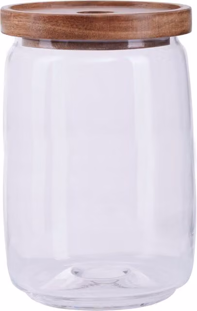 Orsina Airtight Glass Storage Jar with Lid, 1260ml, Clear