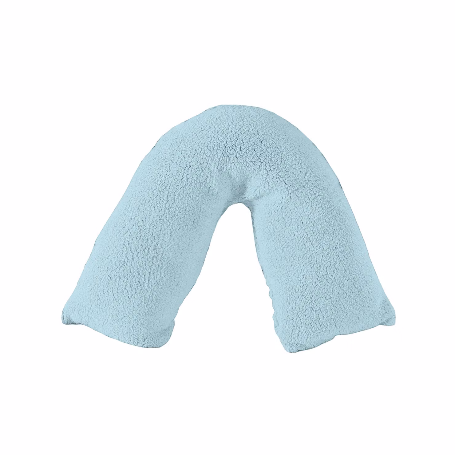 Snug City Home Sweet Home UK Teddy Fleece V Shaped Pillowcase in Duck Egg Blue – 2