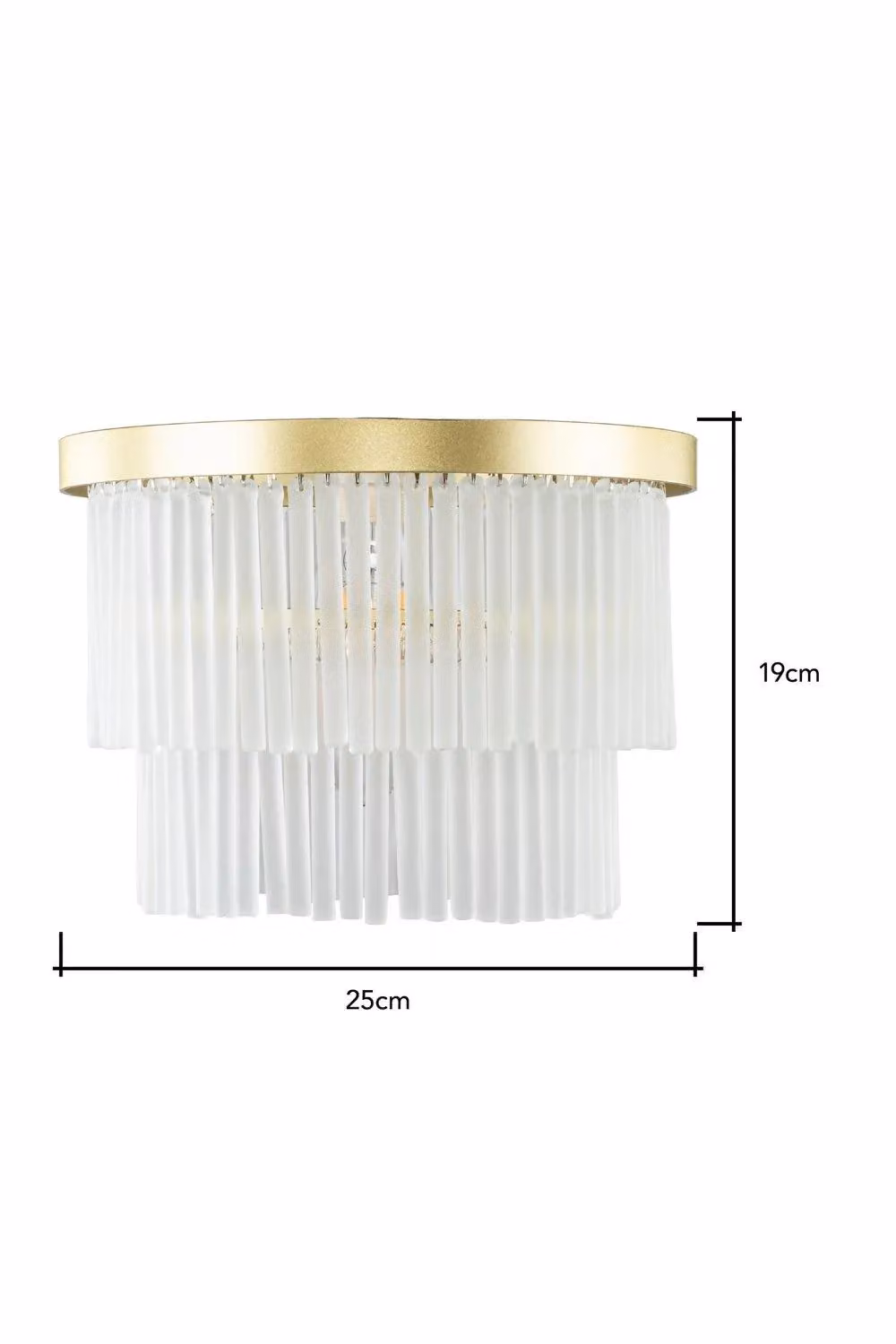 BHS Lighting Aubrey Easy Fit Glass Light Shade in Gold – 3