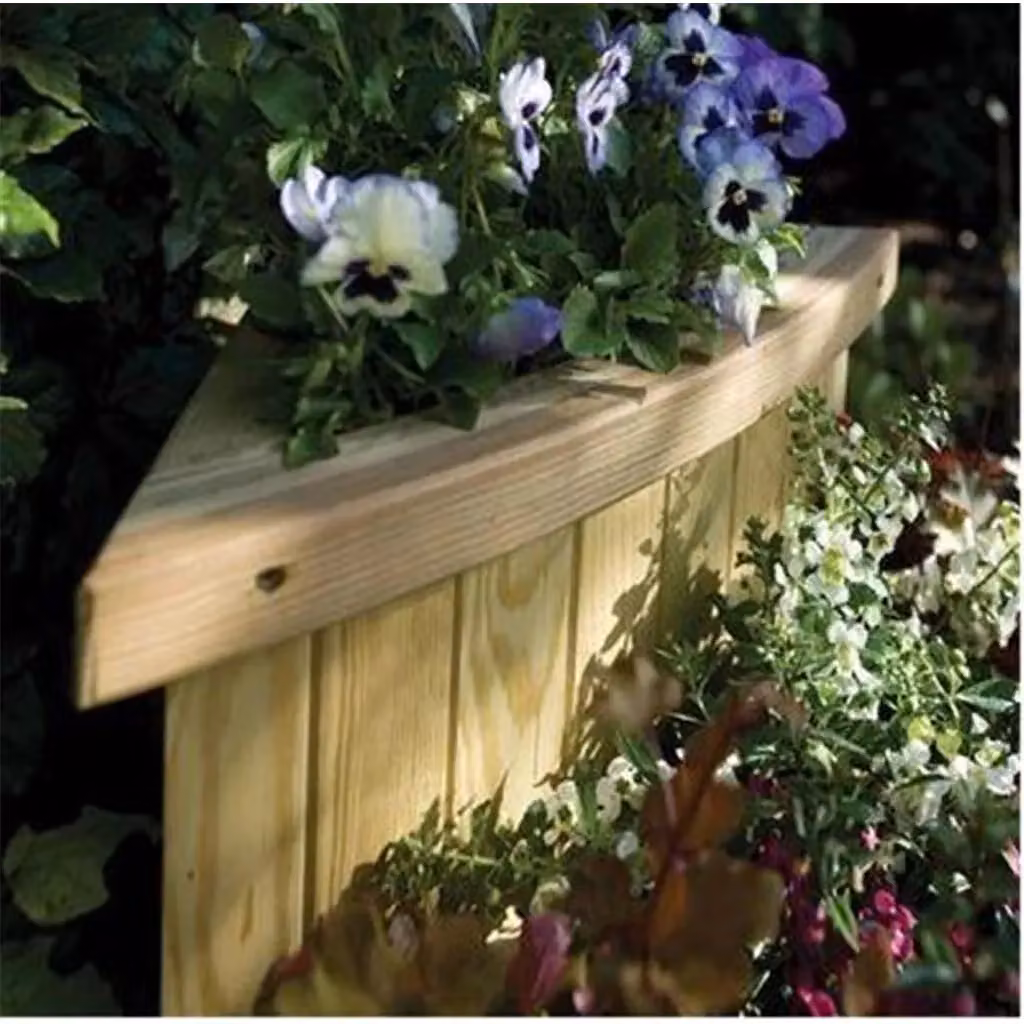 Cheshire Deluxe Cascade Planter in Light Oak Brown and Beige Wood – 2