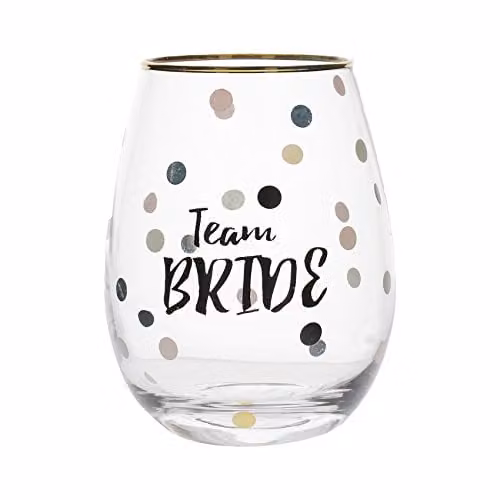 Creative Tops Ava & I Team Bride Stemless Wine Glass, 590 ml, Transparent