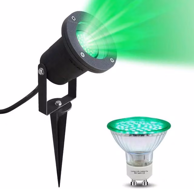 SPETLEK LED Garden Spike Ground Outdoor Light in Green and Black – 1