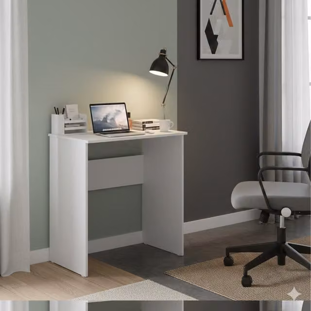 Shefa Line Luna Compact Computer Desk in White