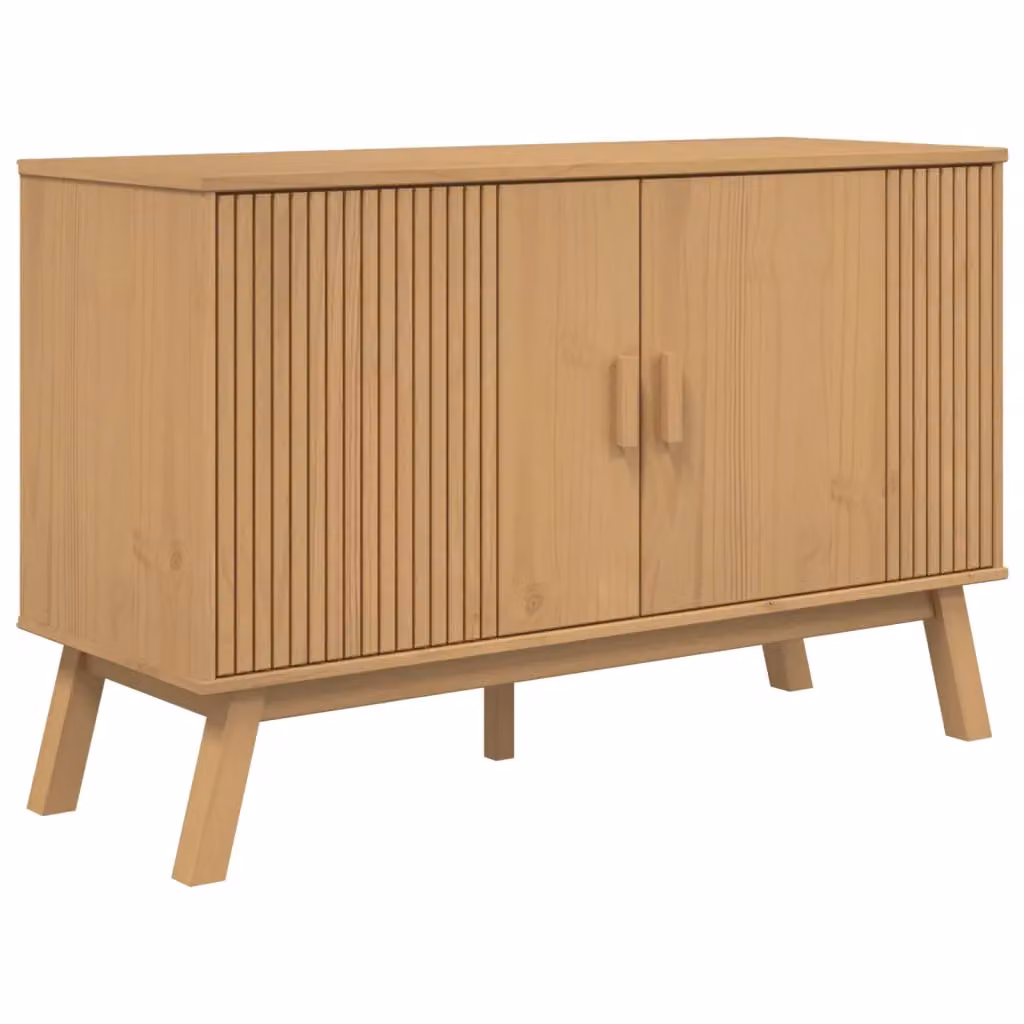 Berkfield Home Olden Sideboard in Brown Solid Wood Pine, W/D/H: 114 x 43 x 73.5 cm – 2