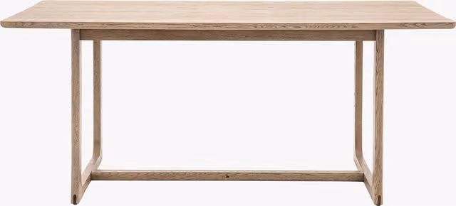 Perch & Parrow Whittle Rectangular Oak Dining Table in Brown