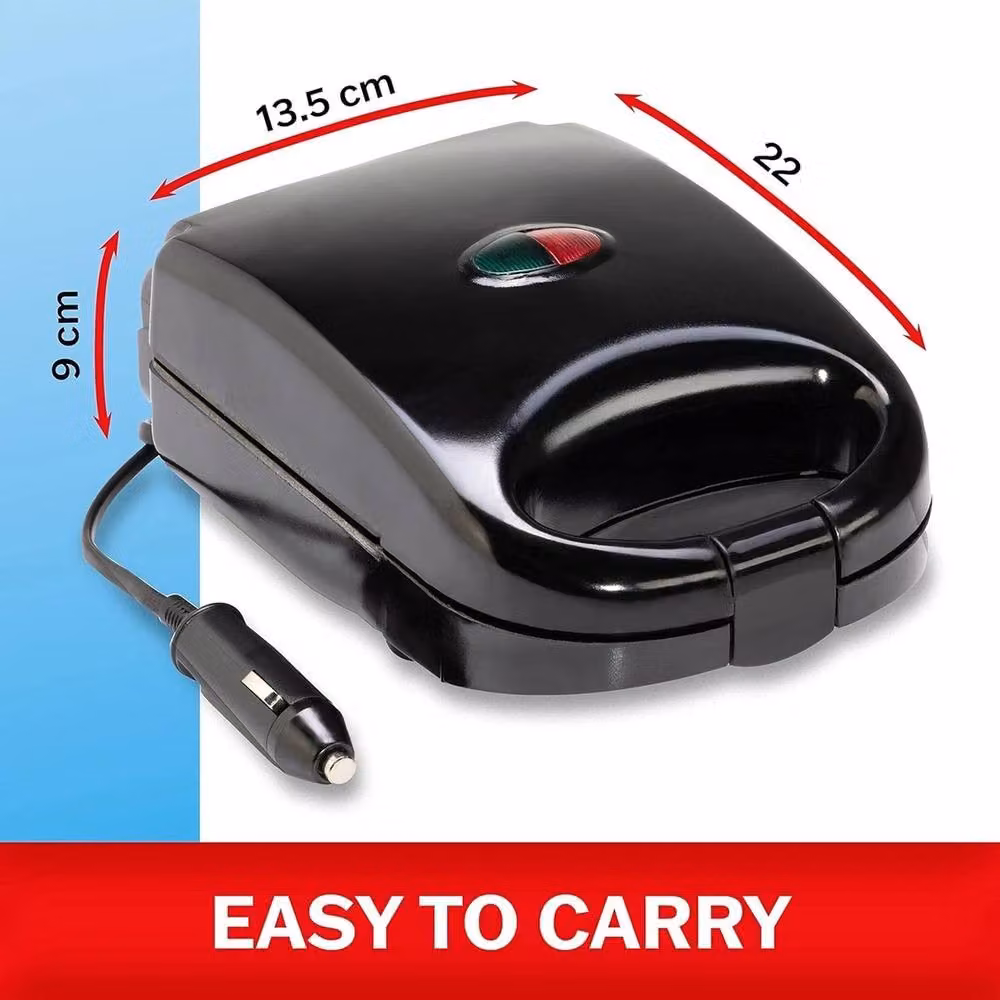 Havendro Portable 24v Travel Sandwich Maker and Non-Stick Toastie Press in Black – 2