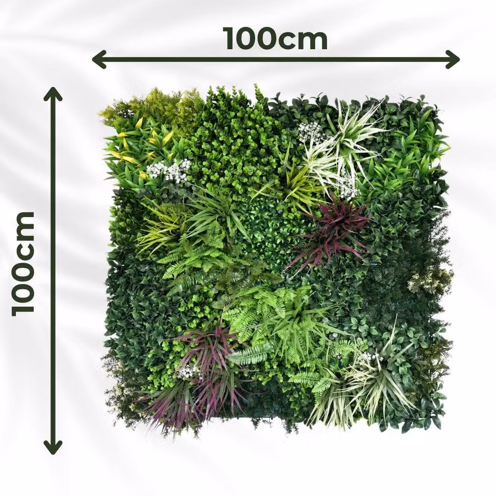 Ark Mat Wordsworth Artificial Plant Wall Panel, Green, W: 100 cm, H: 100 cm – 3
