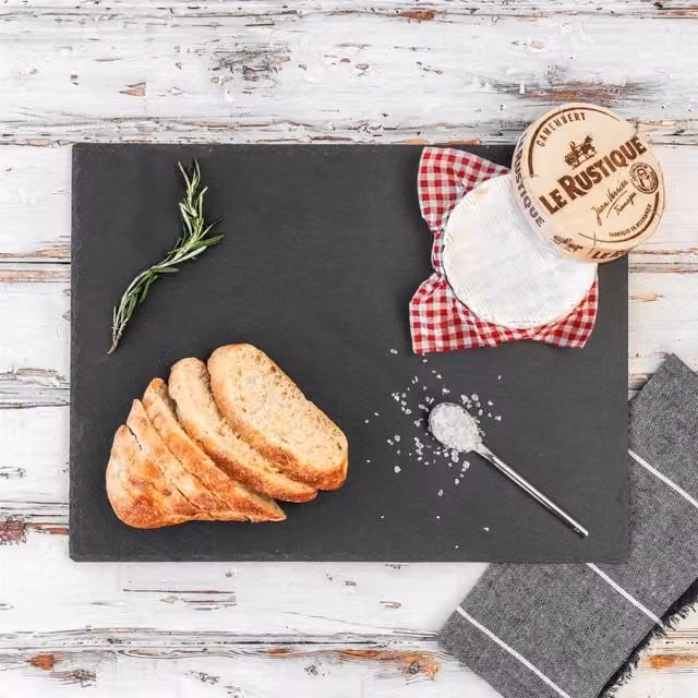 Argon Tableware Grey Anthracite Rectangular Slate Placemats, W: 30 cm, D: 20 cm, H: 1 cm