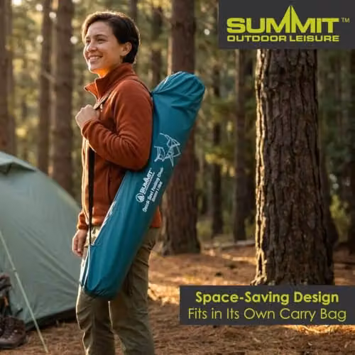 VFM e-Store Folding Camping Chair with Cup Holder and Carry Bag, Green, W: 51 cm, H: 81 cm – 3