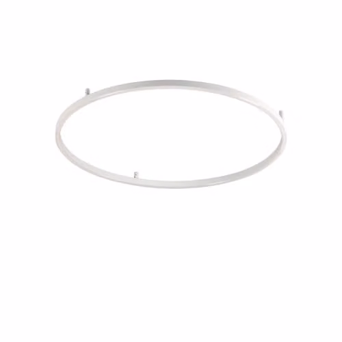 Netlighting Oracle Slim Round Integrated LED Semi Flush Ceiling Light, White, 70cm, 2700K Warm White
