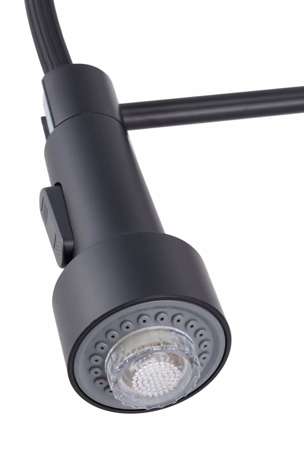 Living and Home Stainless Steel Pull Out Kitchen Faucet with LED Light in Matt Black – 7