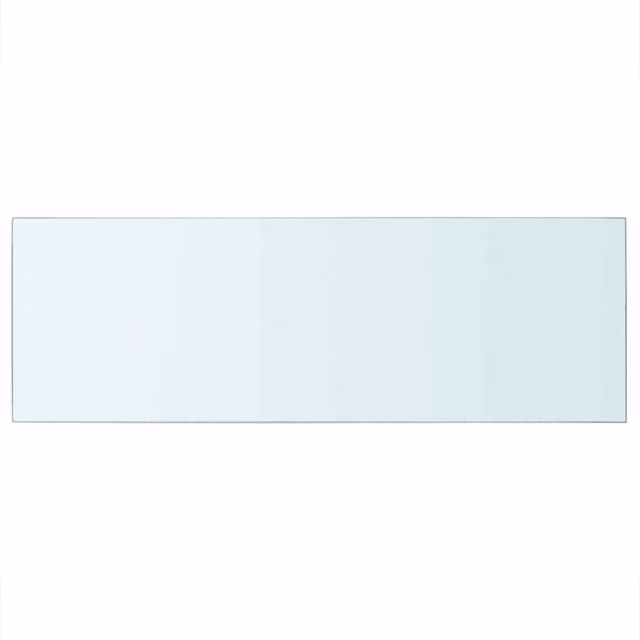 Berkfield Home Clear Glass Wall Mounted Shelf Panel W: 70 cm, D: 25 cm