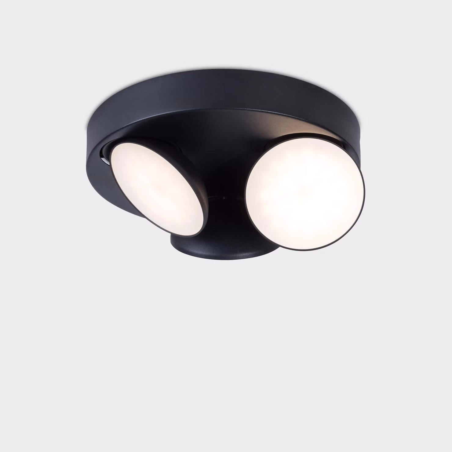 Harper Living 3 Way Round LED Ceiling Spotlight, Dimmable and Adjustable, Warm White 3000K, Black – 2