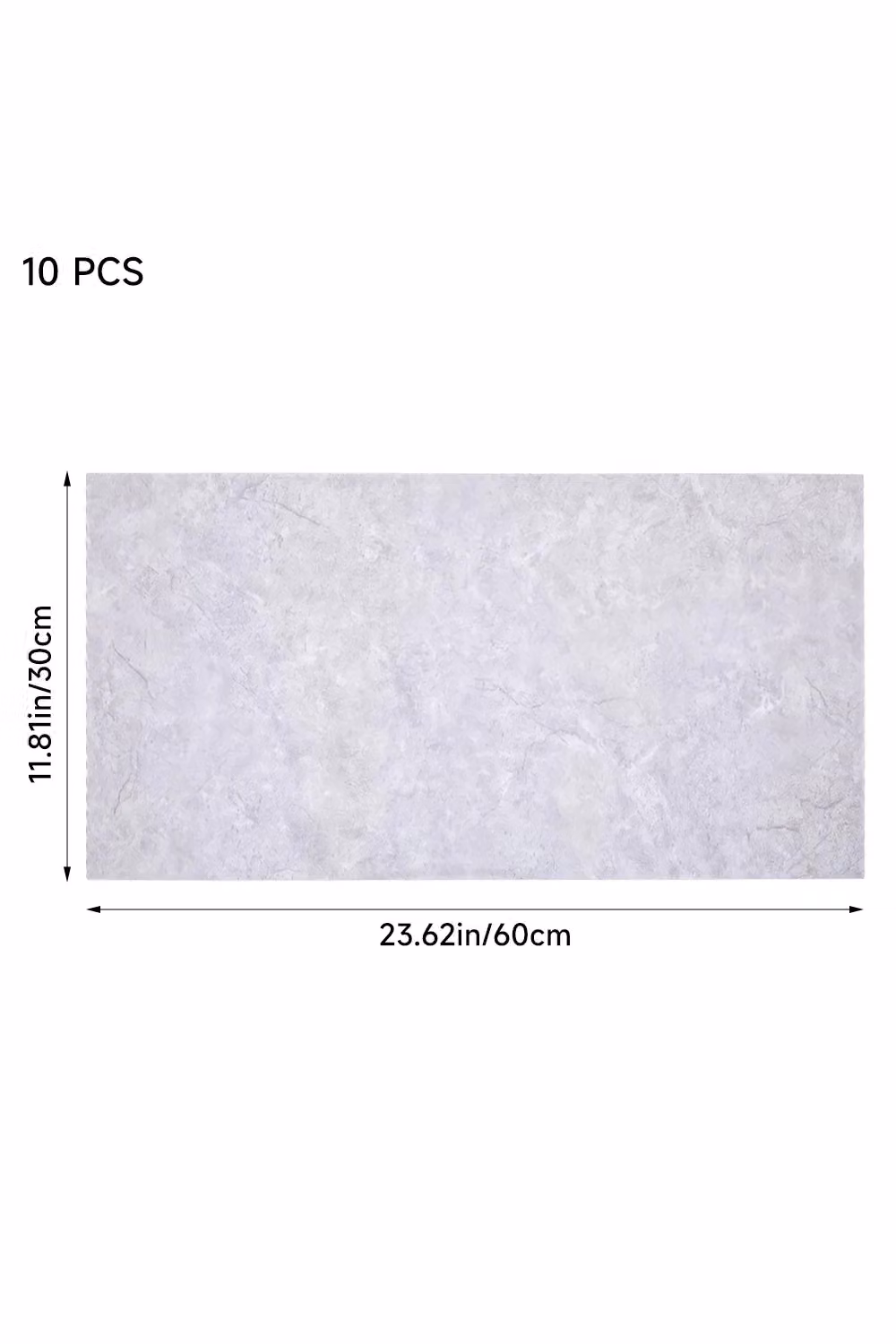 Living and Home 10pcs White Marble PVC Peel and Stick Wall Tile Stickers for Bathroom, Kitchen and Living Room – 2