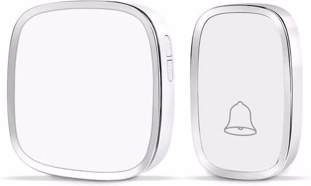 Kelvenix Wireless Waterproof Doorbell with 1 Transmitter and 1 Receiver, White – 1