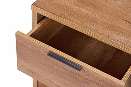 Birlea Stockwell Rustic Oak Effect Merchant Chest of Drawers in Brown and Black, W/D/H: 120 x 40 x 95.4 cm – 2