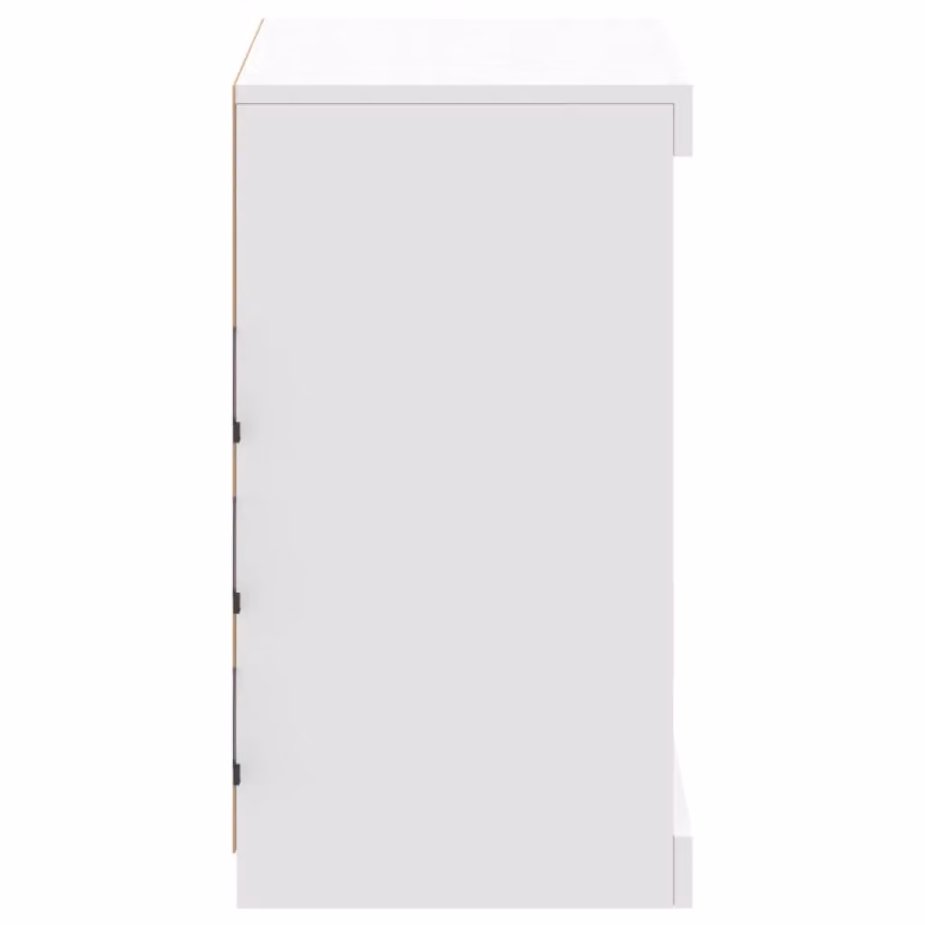 Berkfield Home Modern White Sideboard with Integrated LED Lights W: 60.5 cm, D: 37 cm, H: 67 cm – 3