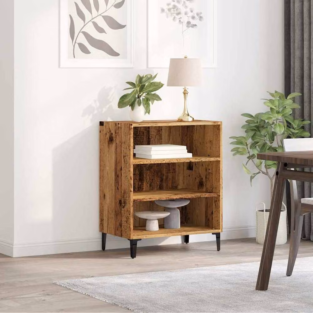 Berkfield Home Rustic Old Wood Sideboard in Brown, W/D/H: 57 x 35 x 75 cm – 3