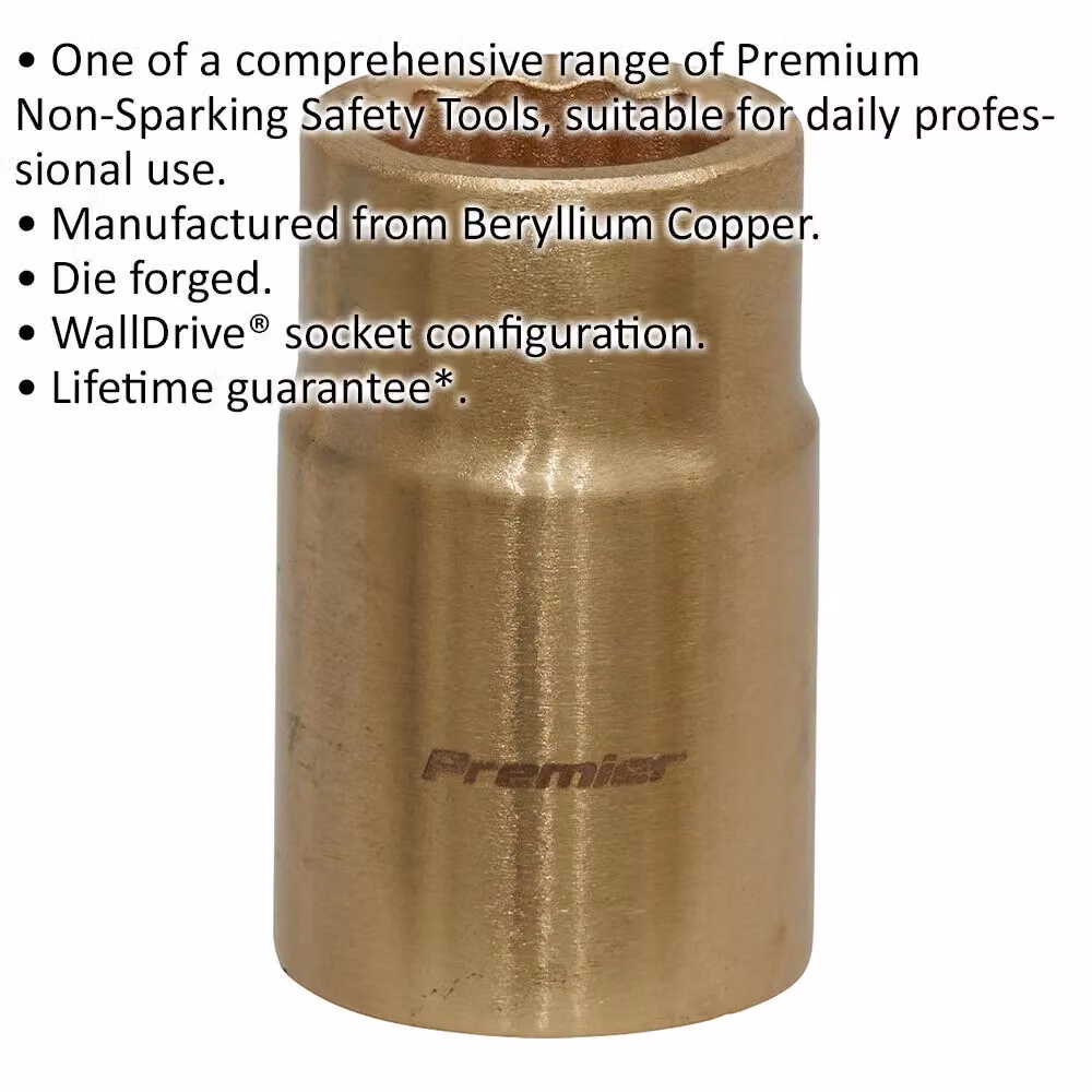Loops 15mm Non-Sparking WallDrive Socket 1/2 inch Square Drive in Beryllium Copper Gold – 2