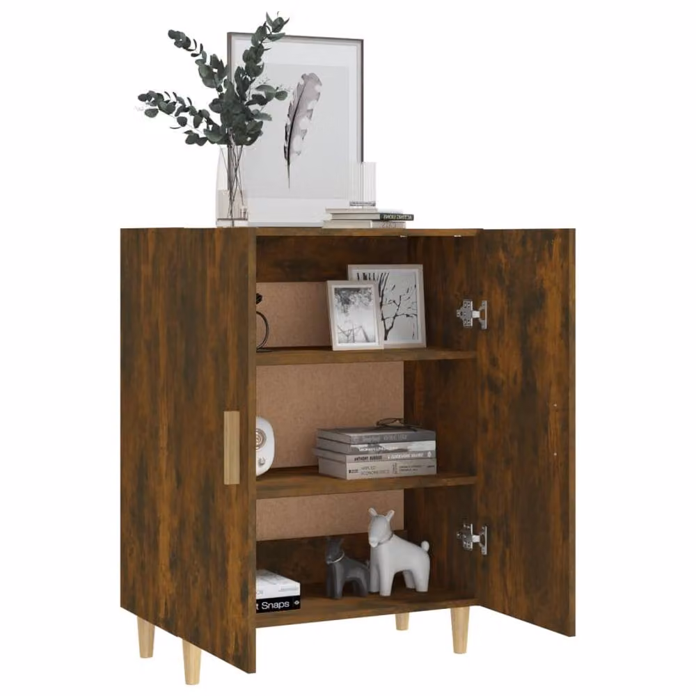 Berkfield Home Smoked Oak Sideboard in Brown, W/D/H: 70 x 34 x 90 cm – 5