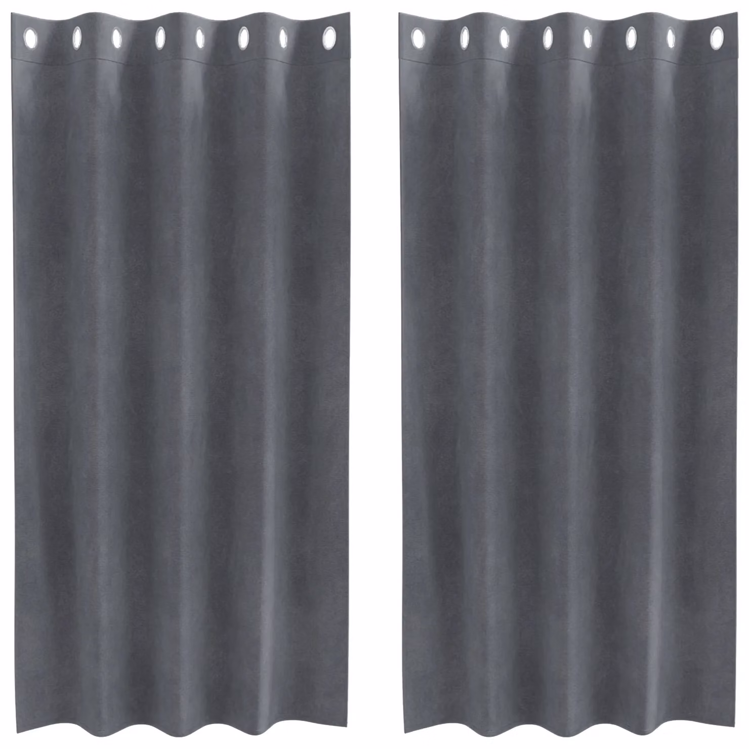 Berkfield Home Blackout Velvet Curtains with Eyelets, 2 Pack, Super Light Grey, W: 140 cm, H: 175 cm – 2