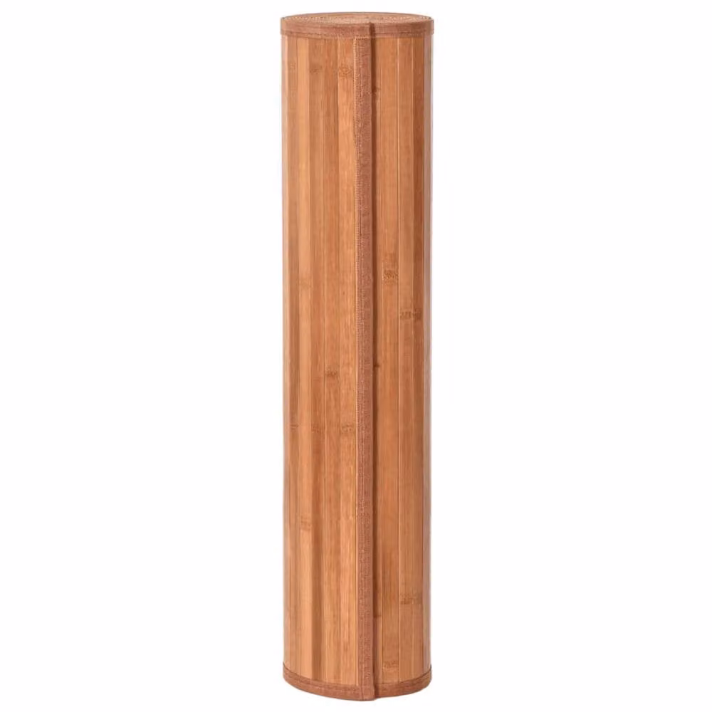 Berkfield Home Rectangular Bamboo Rug in Brown, W/D: 70 x 400 cm – 2