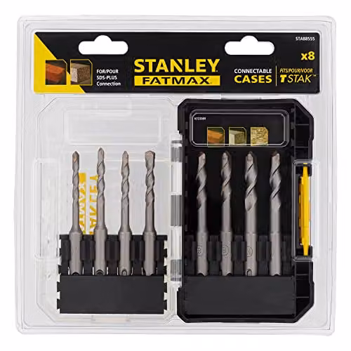 Stanley Fatmax 8 Piece SDS-Plus Masonry Drill Bit Set with ToughCase and Shaker Box STA88555 – 4