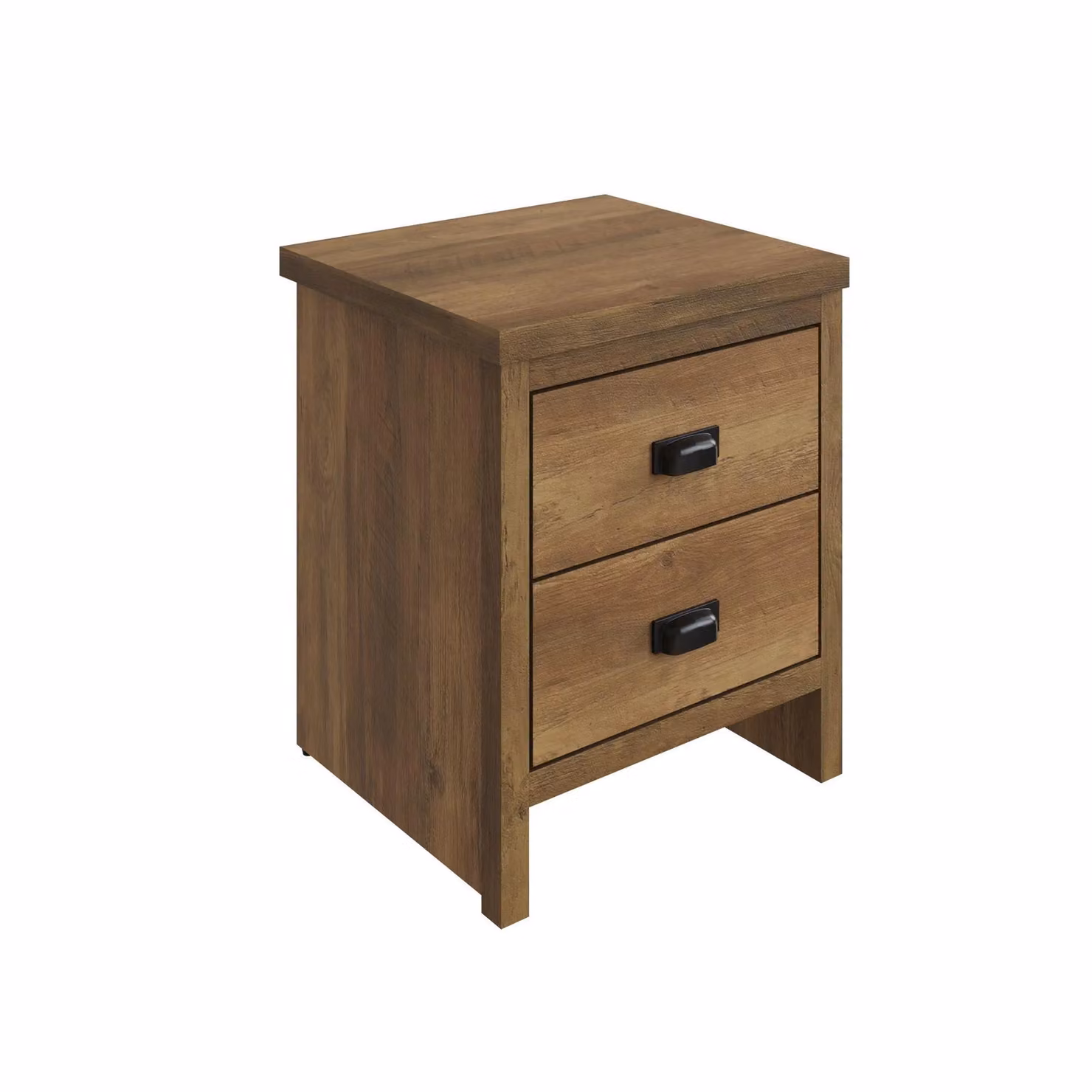 GFW Boston 2 Drawer Bedside Table in Brown Oak Effect – 2