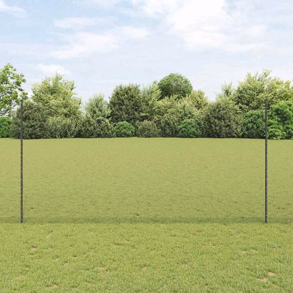 Berkfield Home 22-Piece Grey U-Channel Galvanised Steel Fence Posts, Height: 160 cm – 1